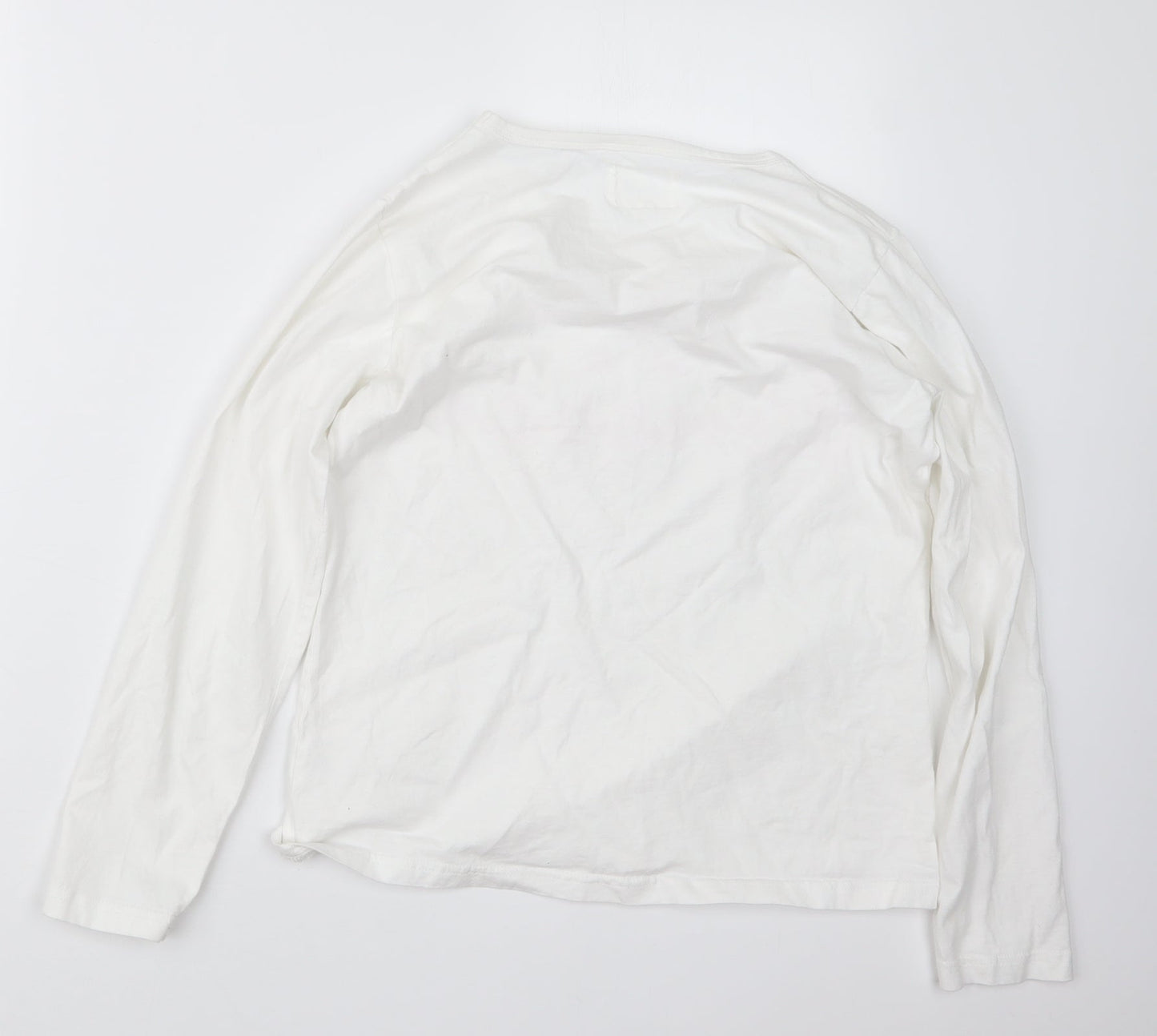Sleep in Womens White Geometric  Basic T-Shirt Size 10