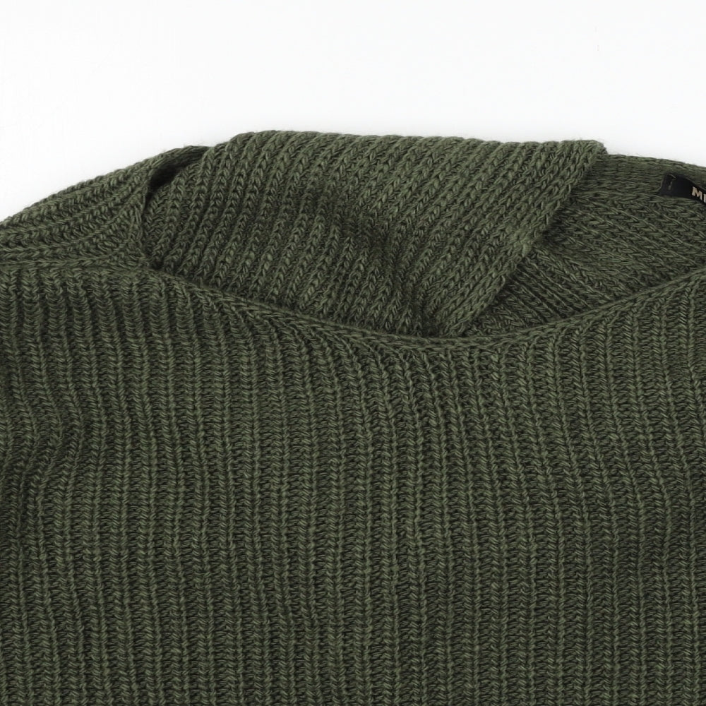 Misspap Womens Green  Knit Pullover Jumper Size S