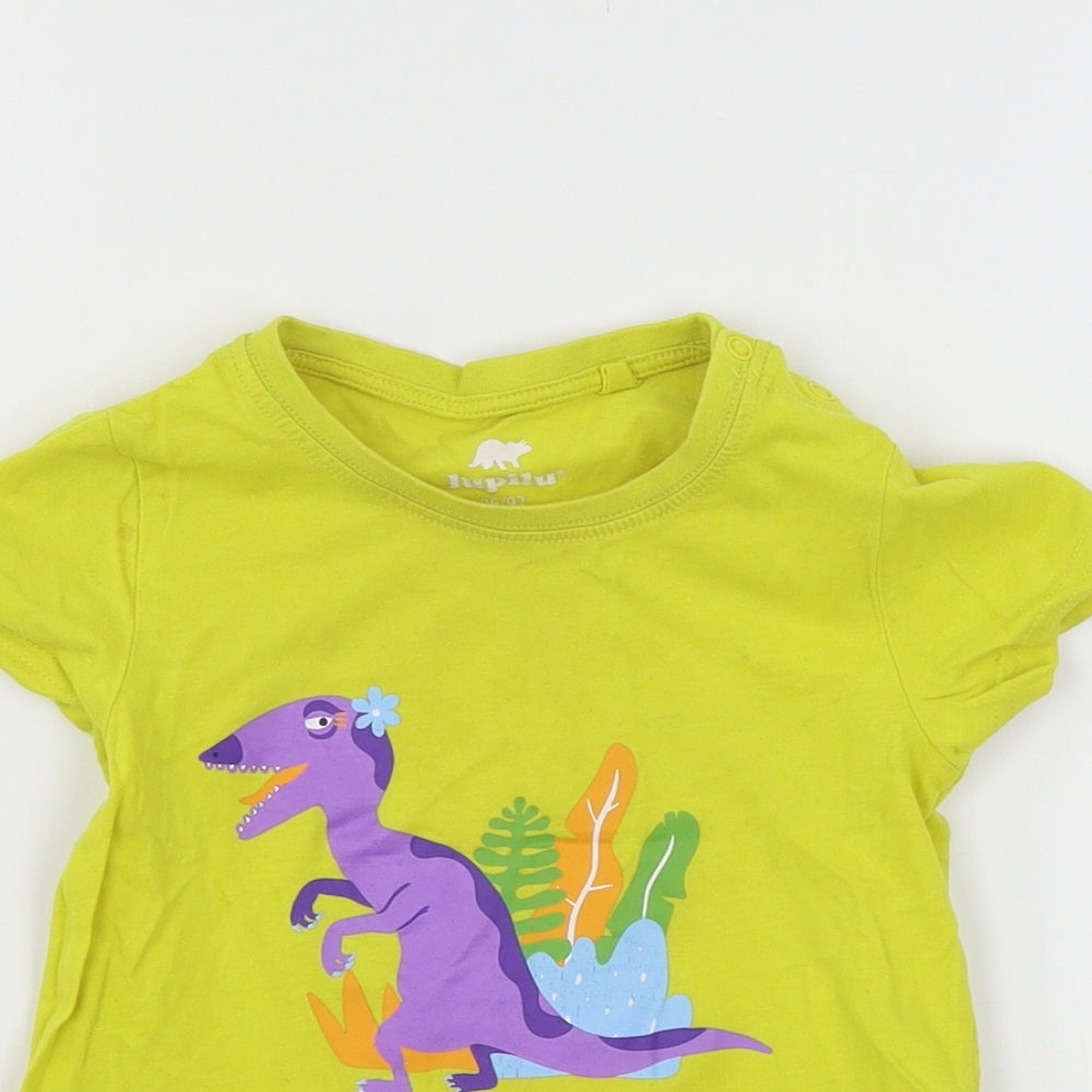 Lupilu Baby Yellow  Jersey Basic T-Shirt Size 18-24 Months  - Dinosaur