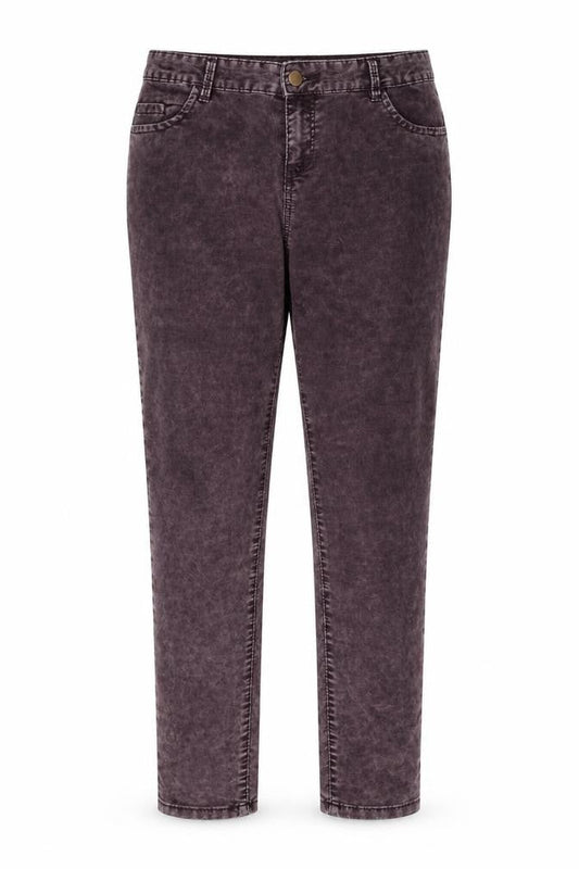 Denim & Co. Womens Purple  Denim Trousers  Size 14 L29 in