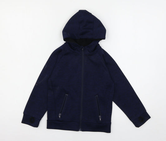 Urban Rascals Boys Blue  Jersey Full Zip Hoodie Size 5-6 Years