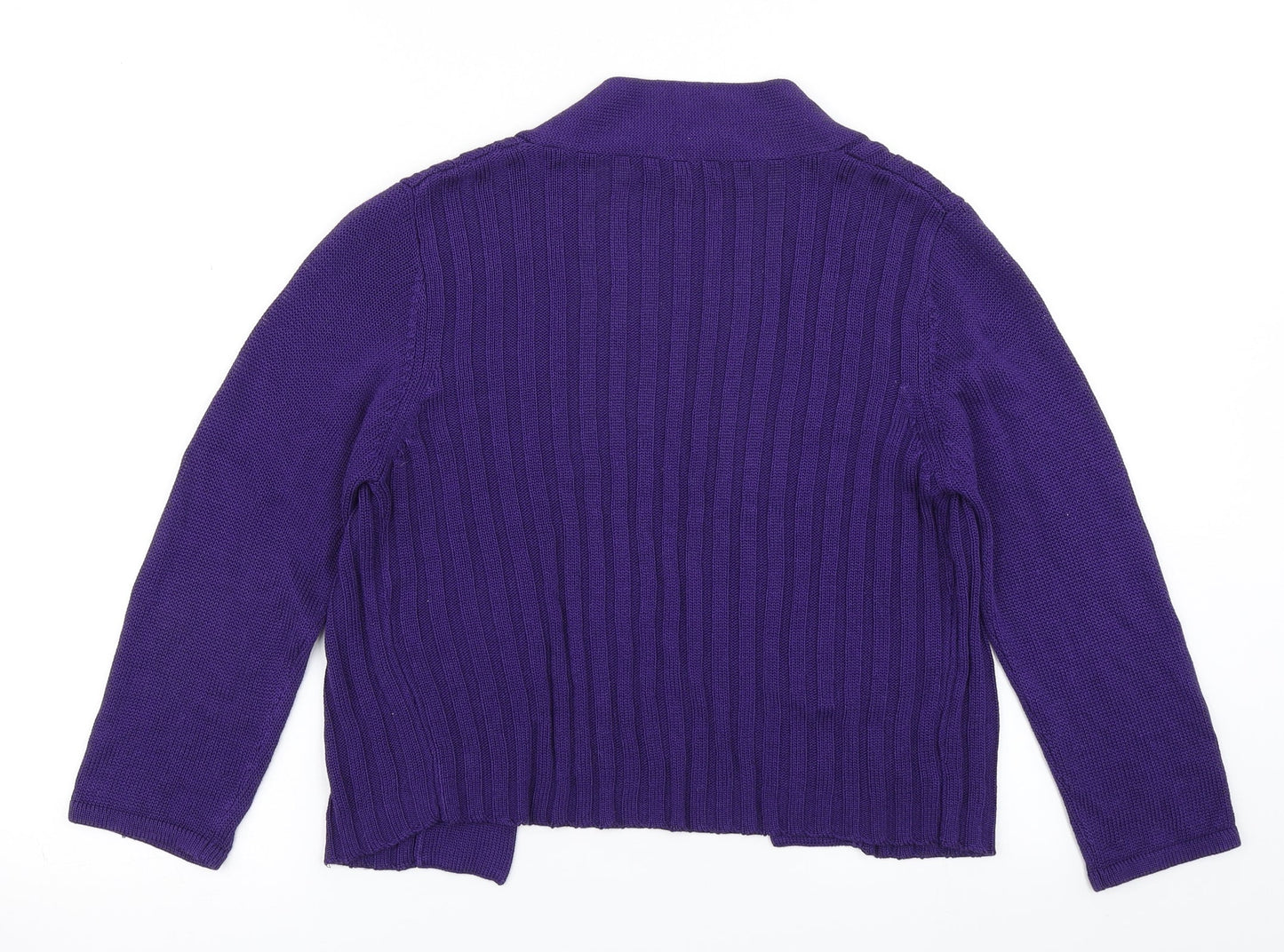 Precis Womens Purple  Knit Cardigan Jumper Size S