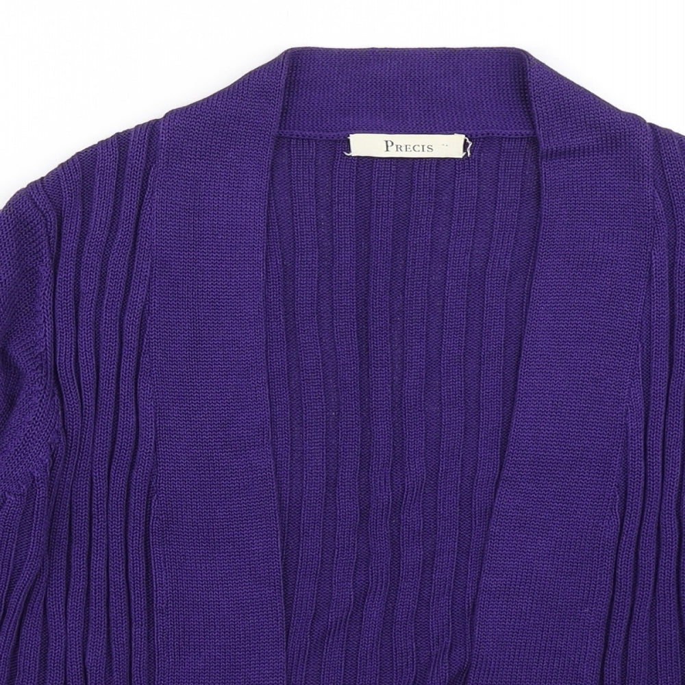 Precis Womens Purple  Knit Cardigan Jumper Size S
