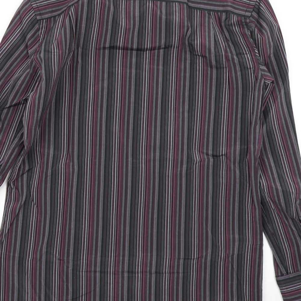 NEXT Mens Blue Striped   Button-Up Size 14.5