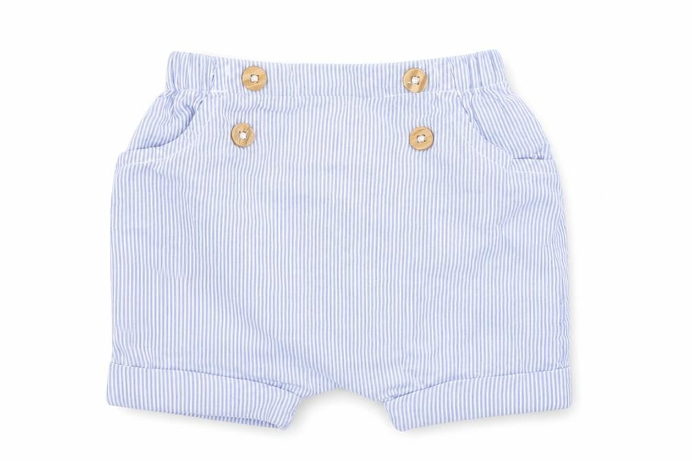 TU Boys Blue Striped  Cropped Trousers Size 0-3 Months