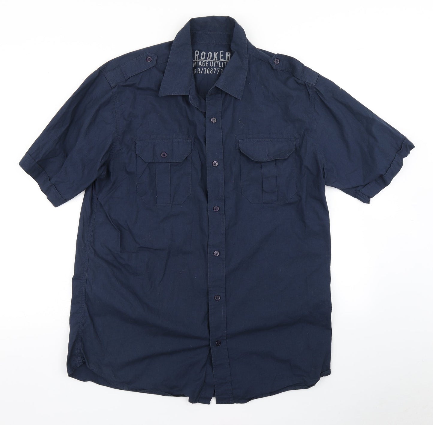 Brooker Mens Blue    Button-Up Size L