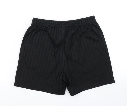 George Boys Black Striped  Sweat Shorts Size 9-10 Years