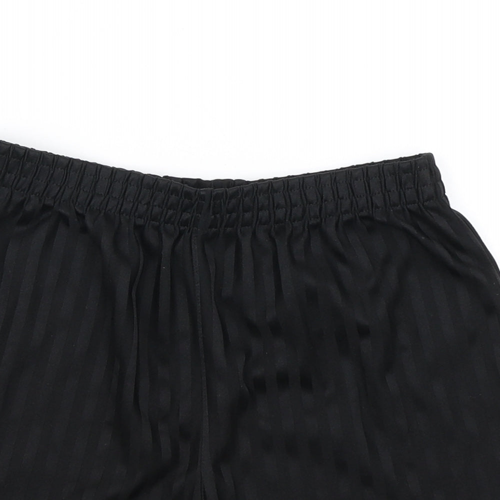 George Boys Black Striped  Sweat Shorts Size 9-10 Years