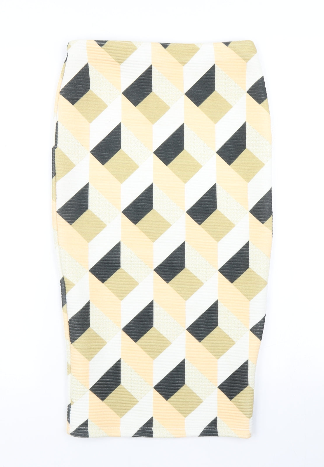 River Island Womens Yellow Geometric  Straight & Pencil Skirt Size 6