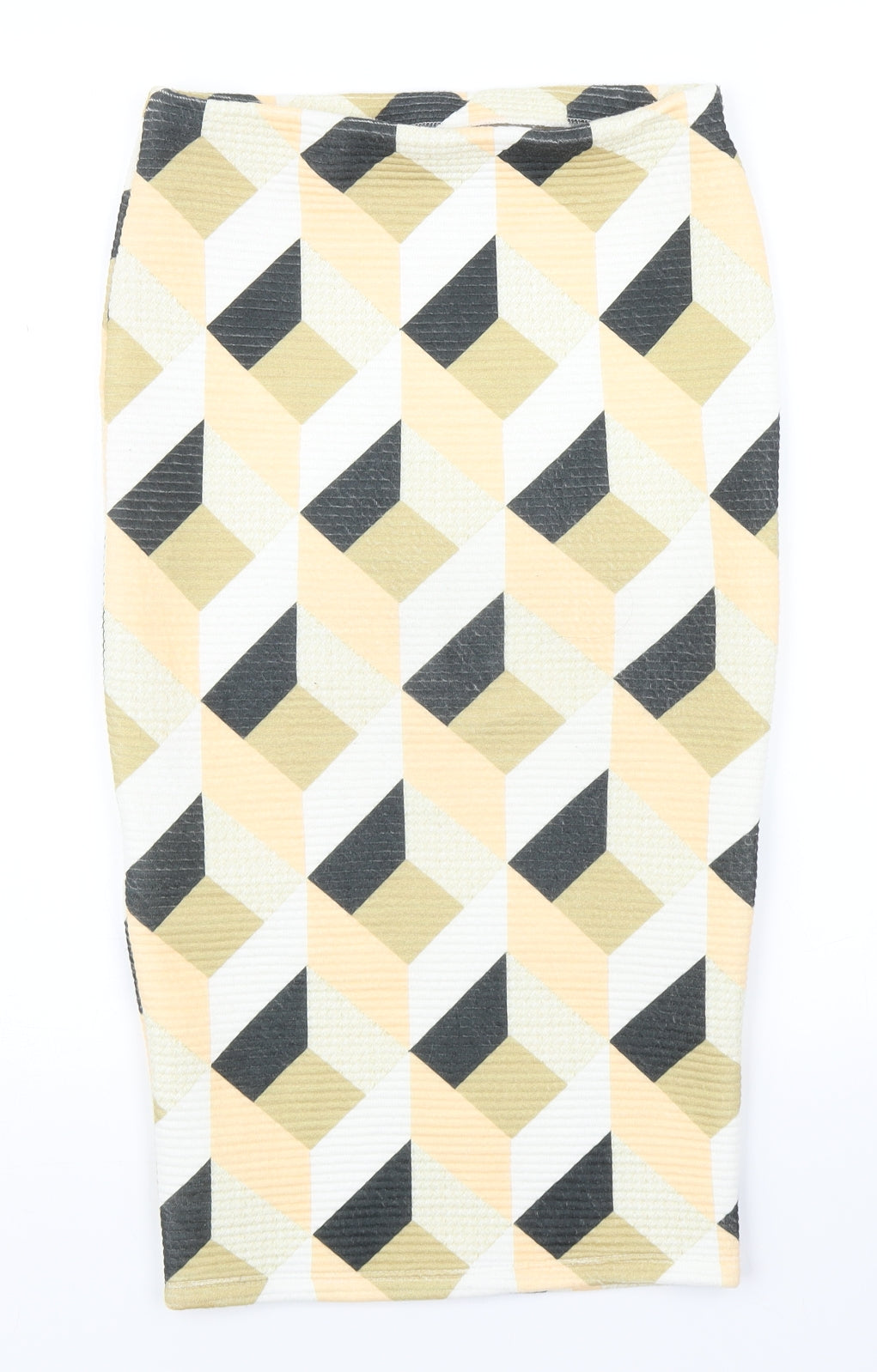 River Island Womens Yellow Geometric  Straight & Pencil Skirt Size 6