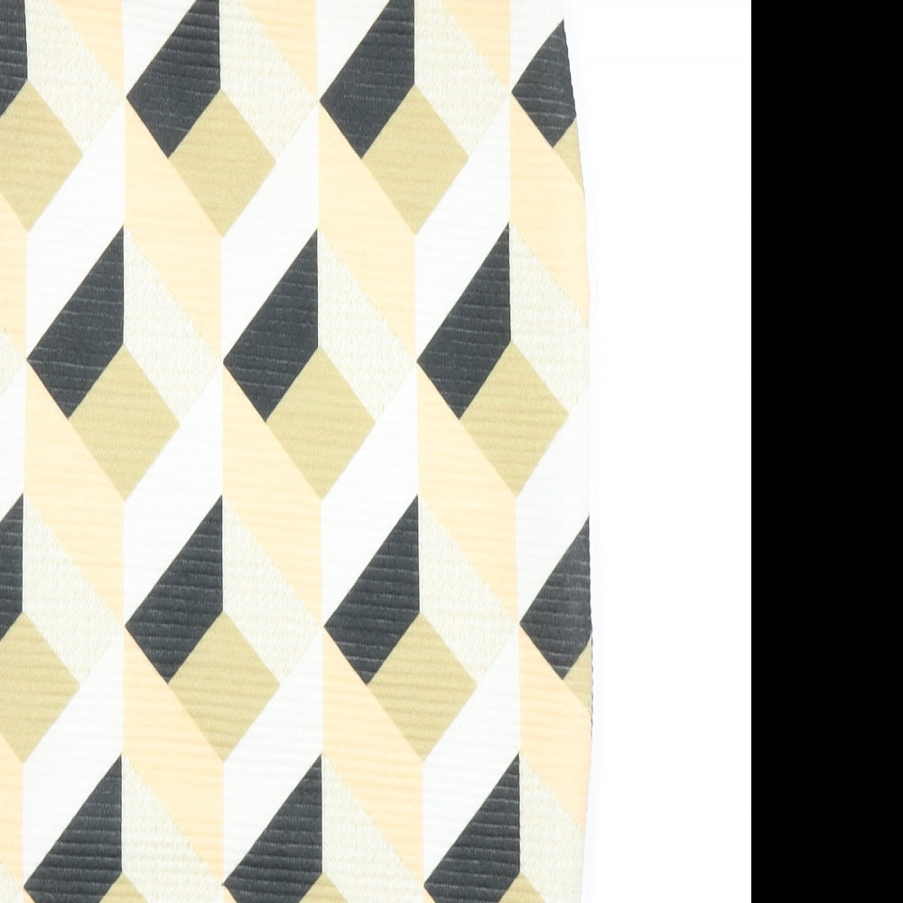 River Island Womens Yellow Geometric  Straight & Pencil Skirt Size 6