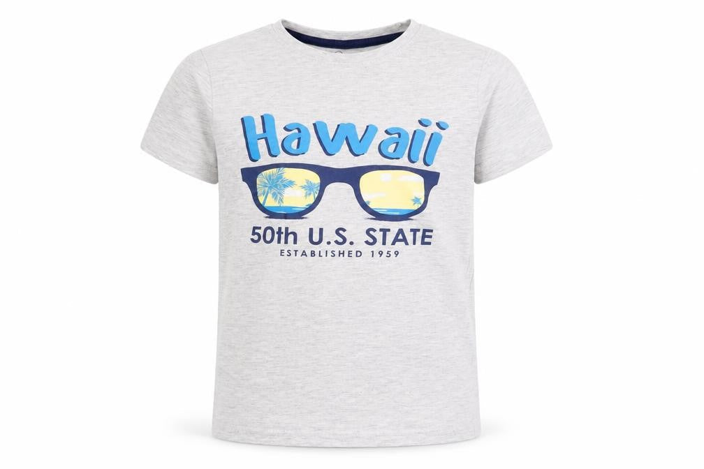 little kids Boys Grey   Basic T-Shirt Size 6-7 Years