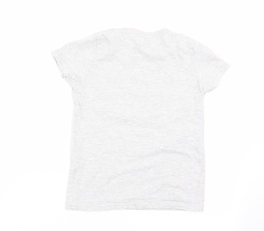 little kids Boys Grey   Basic T-Shirt Size 6-7 Years