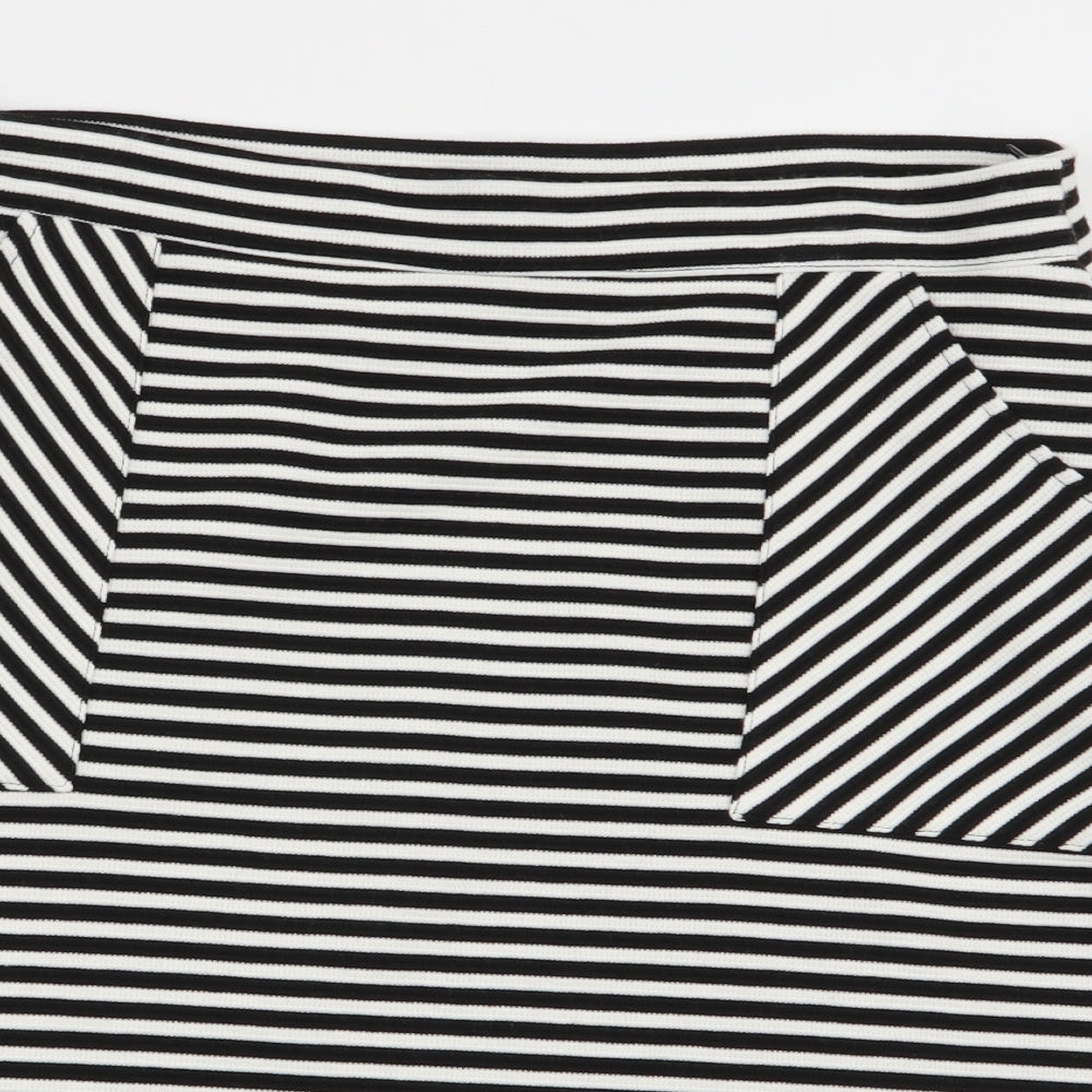 Papaya Womens Multicoloured Striped  Flare Skirt Size 12  - Stretch waistband