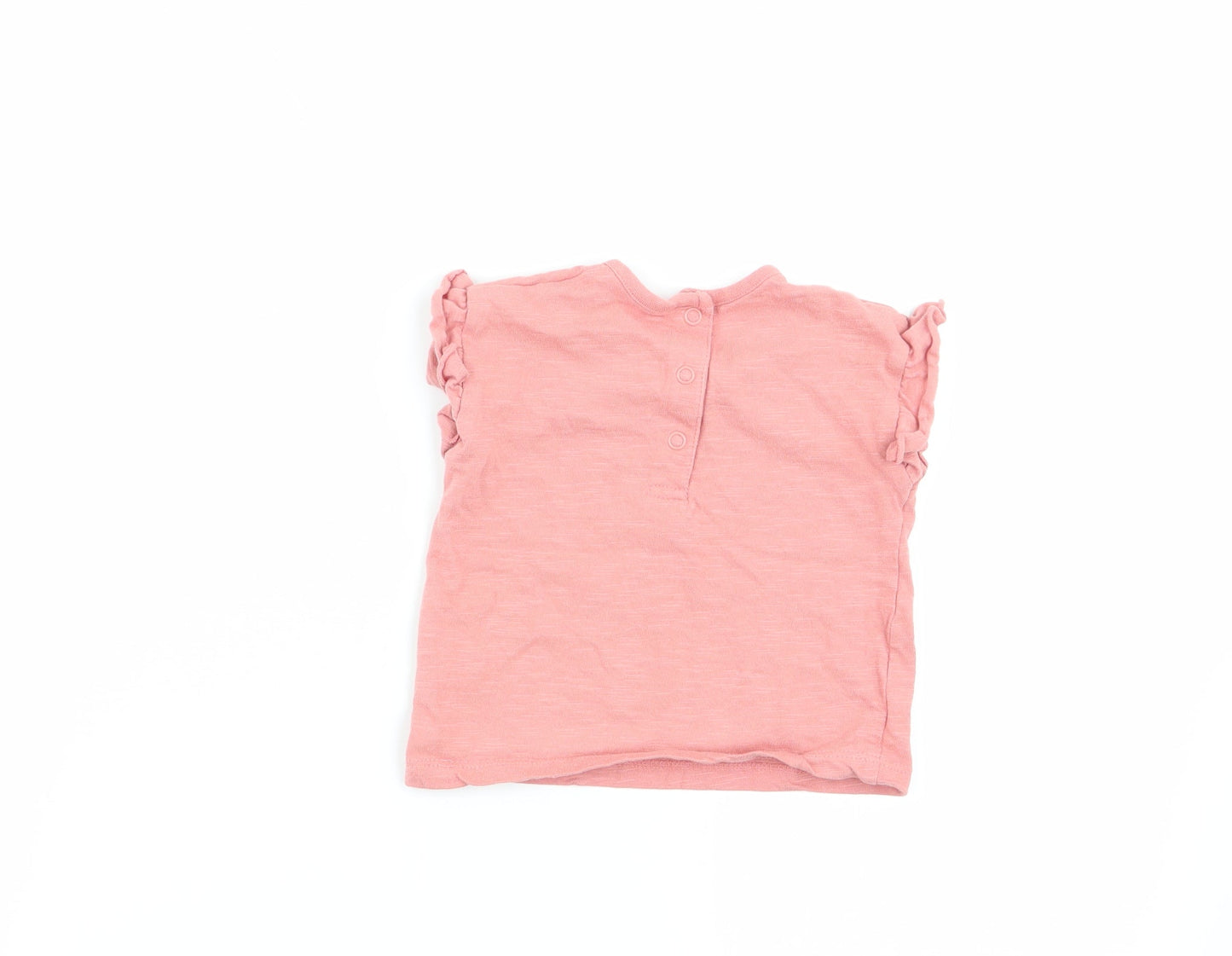 Asda George Girls Pink   Basic T-Shirt Size 0-3 Months
