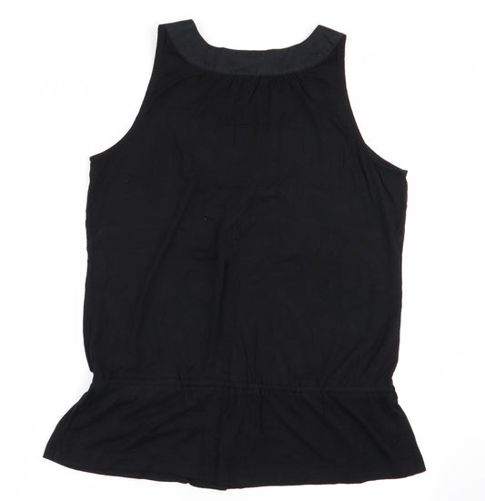 Monsoon Womens Black Geometric  Basic Tank Size 14