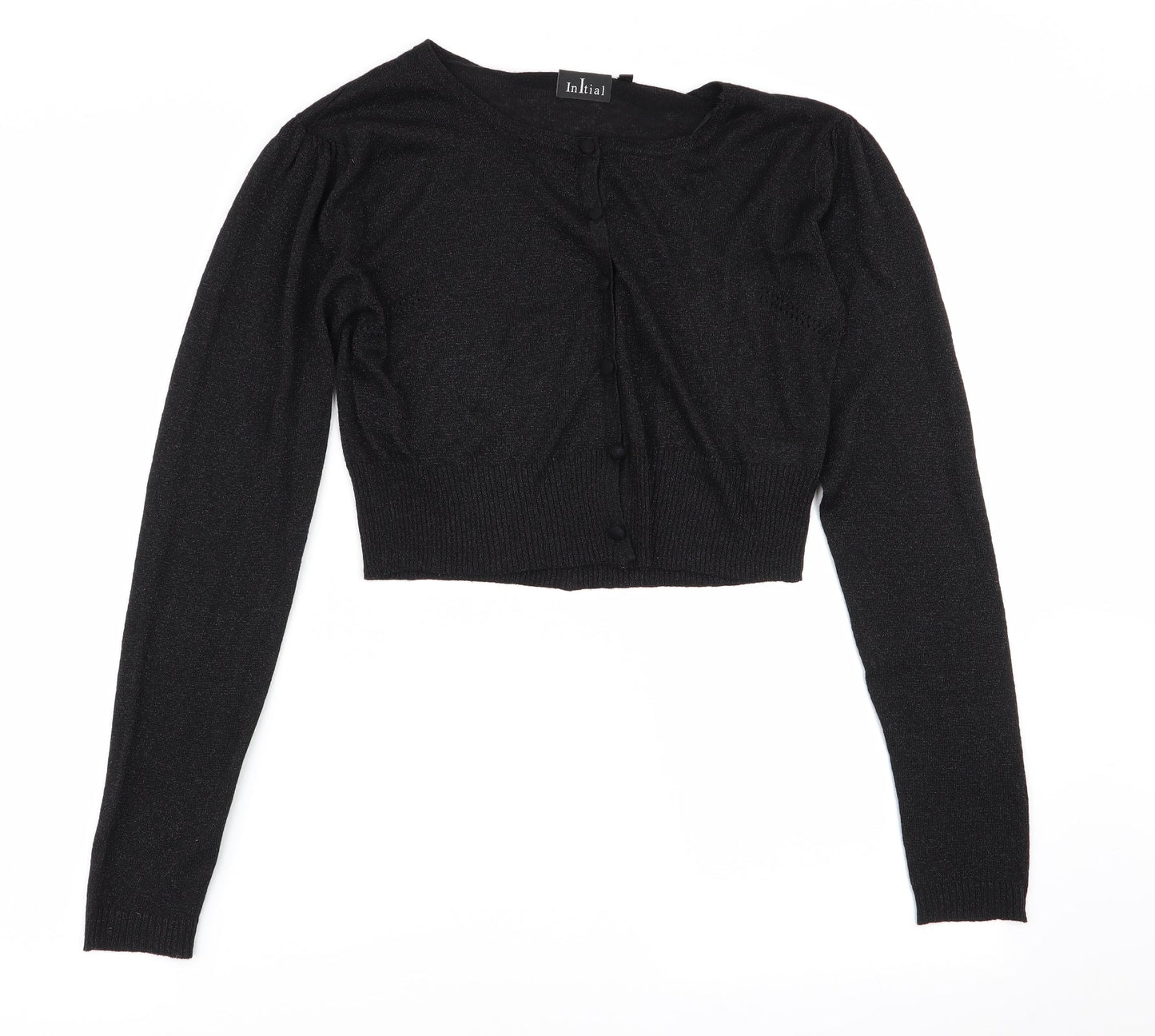 initial Womens Black   Cardigan Jumper Size M