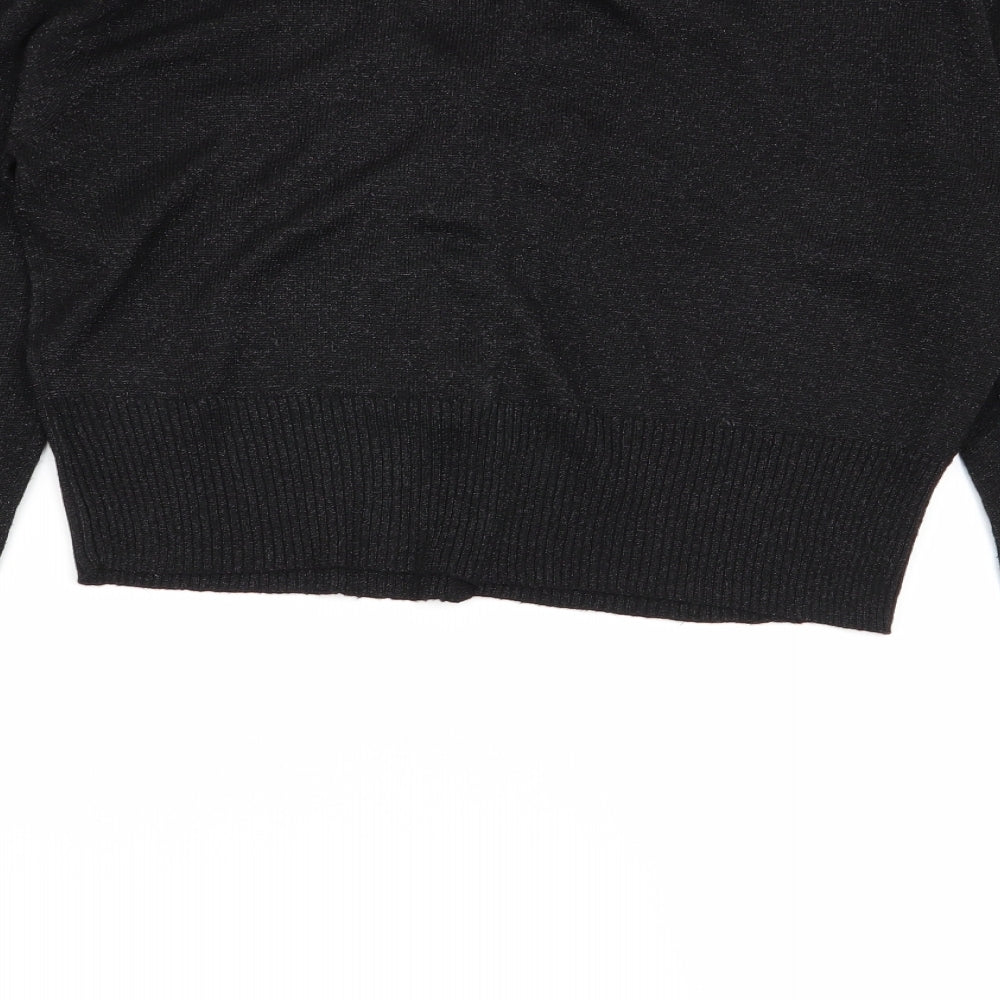 initial Womens Black   Cardigan Jumper Size M