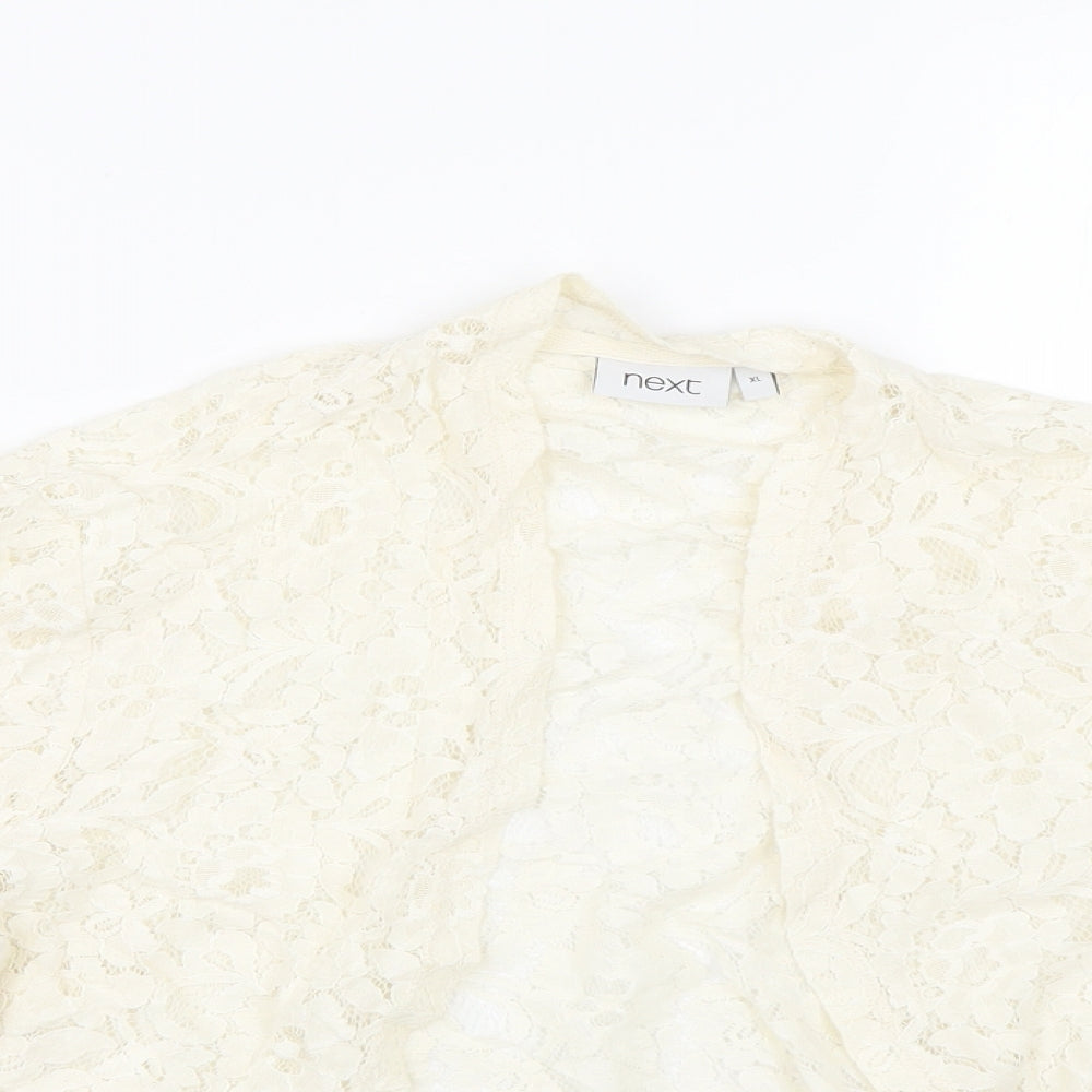 NEXT Womens Beige Floral  Cape Jumper Size XL