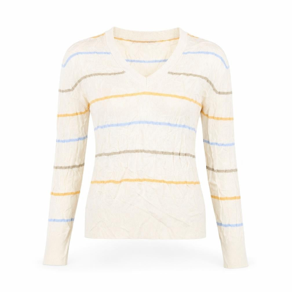 M&S Womens Beige Striped  Pullover Jumper Size S