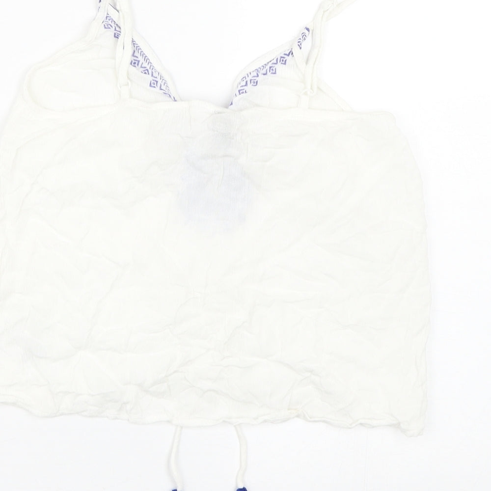H&M Womens White   Wrap Tank Size 4