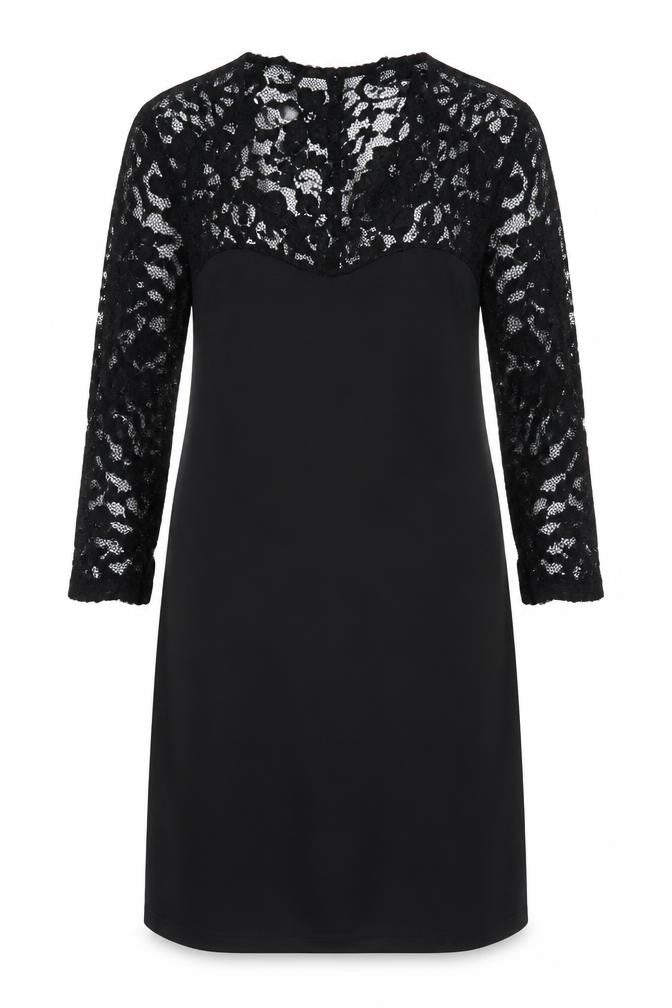 Elite99 Womens Black Floral  T-Shirt Dress  Size M