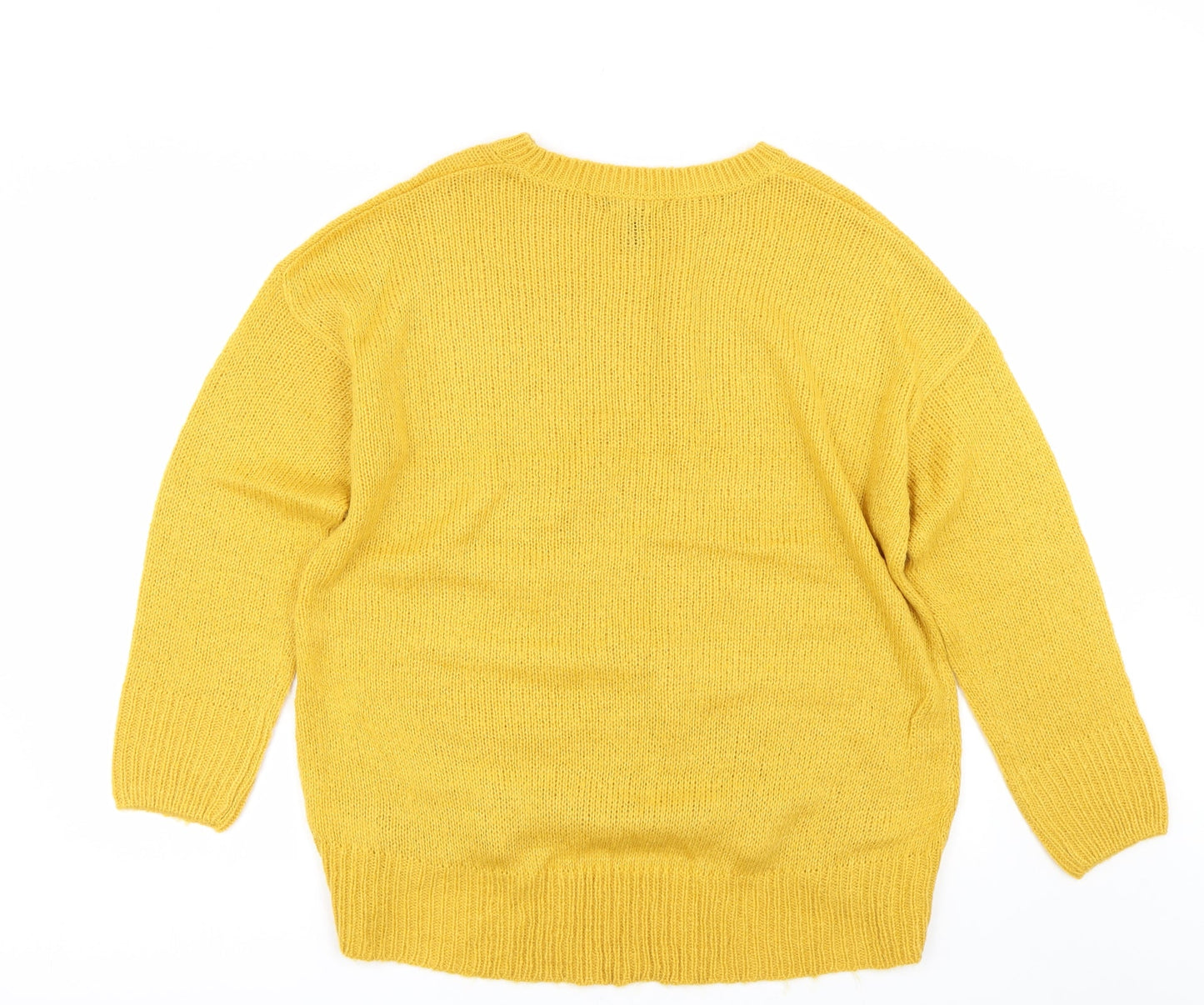 New Look Womens Yellow   Pullover Jumper Size L