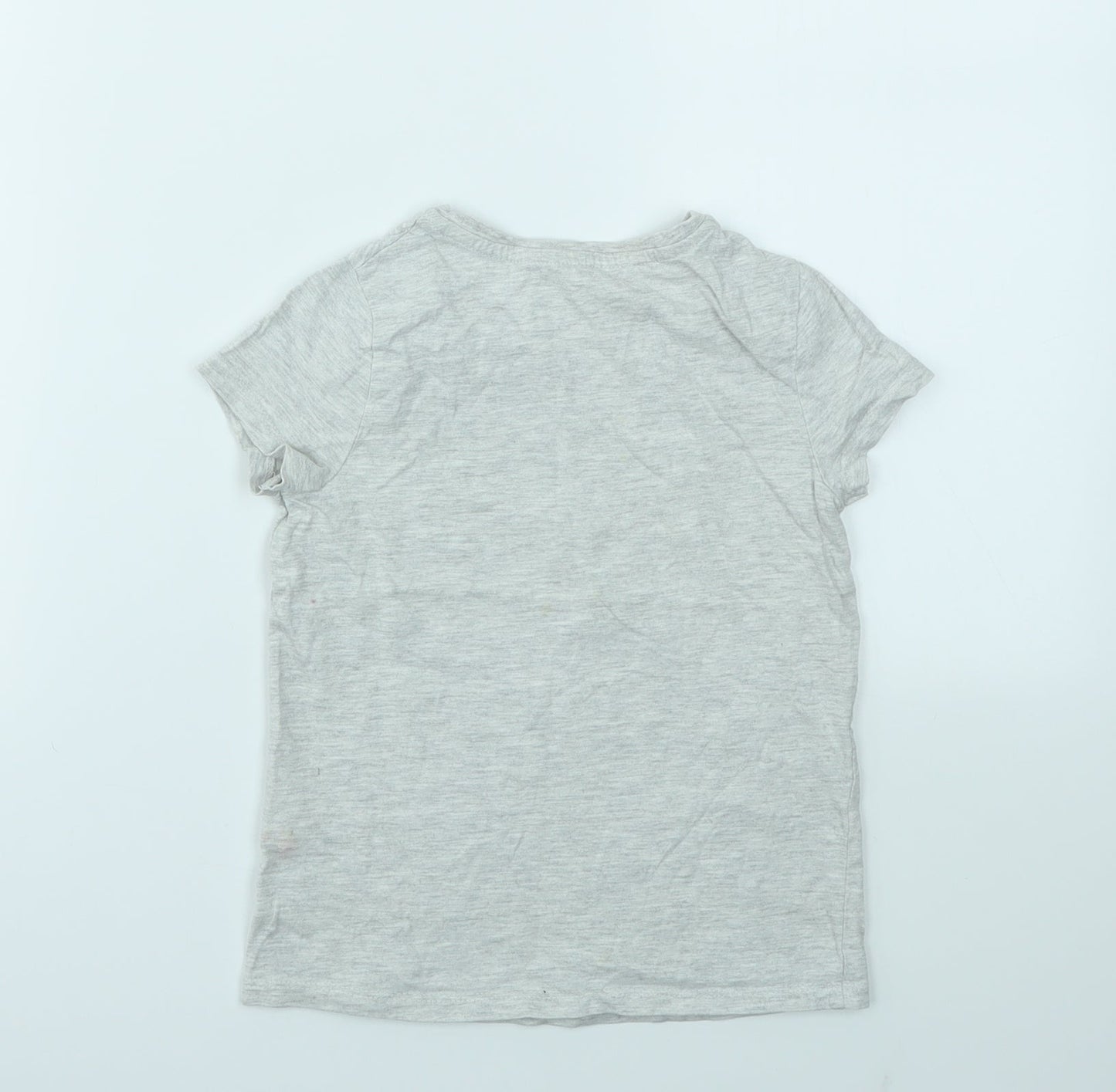 George Girls Grey   Basic T-Shirt Size 6-7 Years