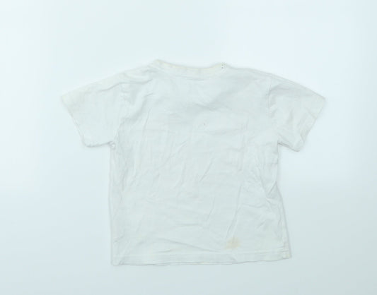 Primark Boys White   Basic T-Shirt Size 3-4 Years