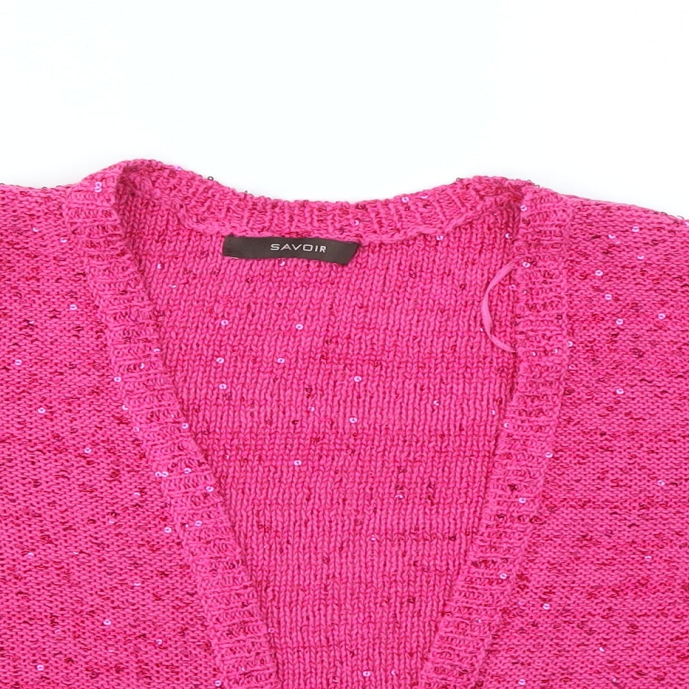 Savoir Womens Pink   Cardigan Jumper Size 12