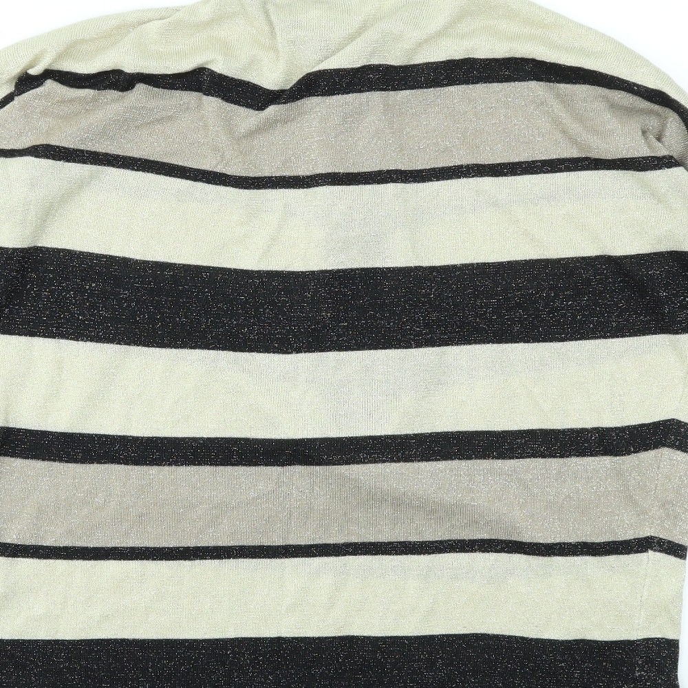 Vouley Vous Womens Multicoloured Striped  Full Zip Jumper Size S