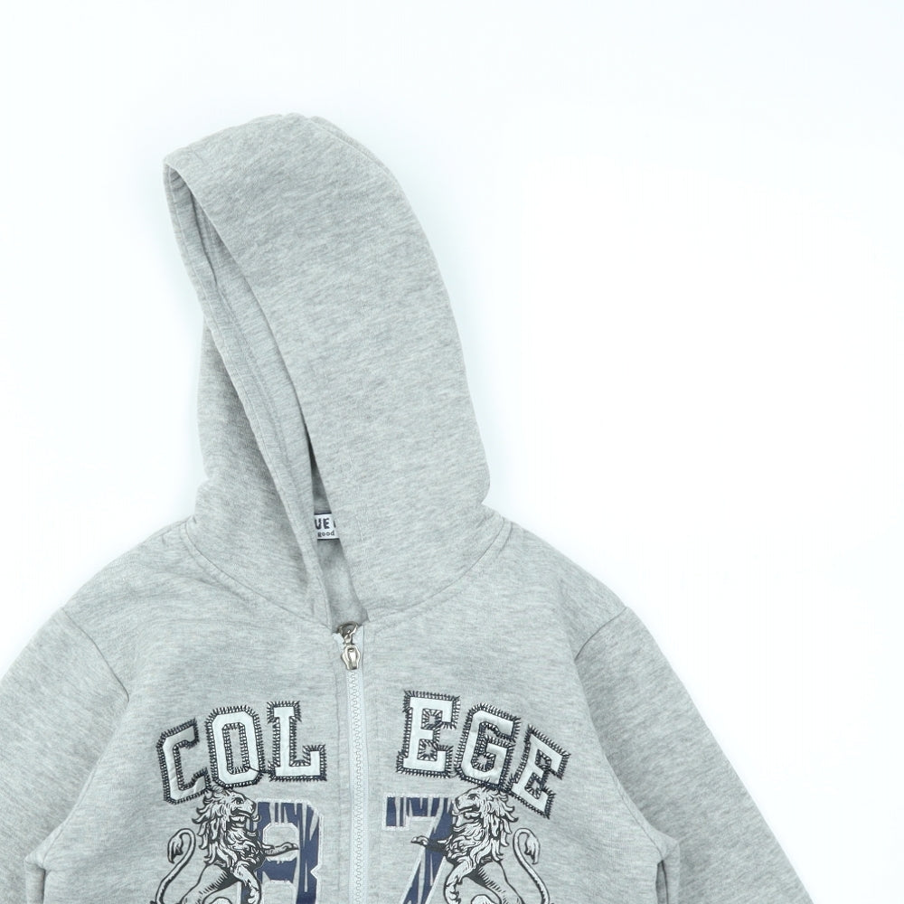 BLUE MOON  Boys Grey   Full Zip Sweatshirt Size 8 Years