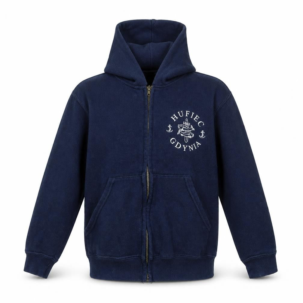 FRUIT THE LOOOM  Boys Blue   Full Zip Jumper Size 5-6 Years