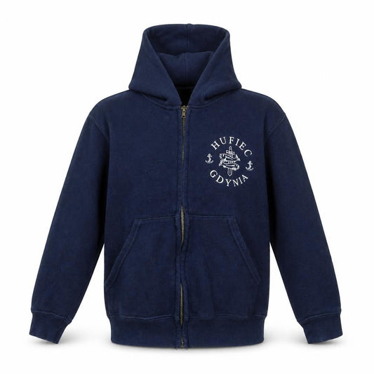 FRUIT THE LOOOM  Boys Blue   Full Zip Jumper Size 5-6 Years
