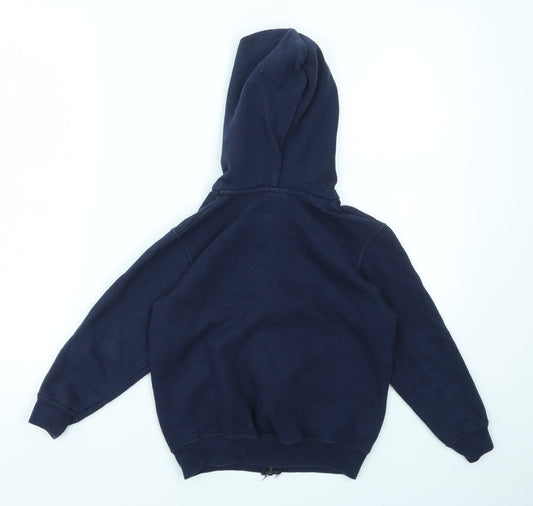 FRUIT THE LOOOM  Boys Blue   Full Zip Jumper Size 5-6 Years