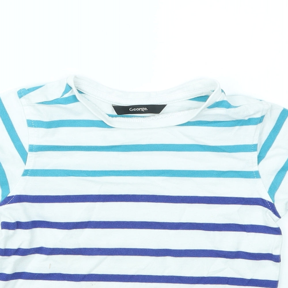 George Boys Multicoloured Striped  Basic T-Shirt Size 5-6 Years