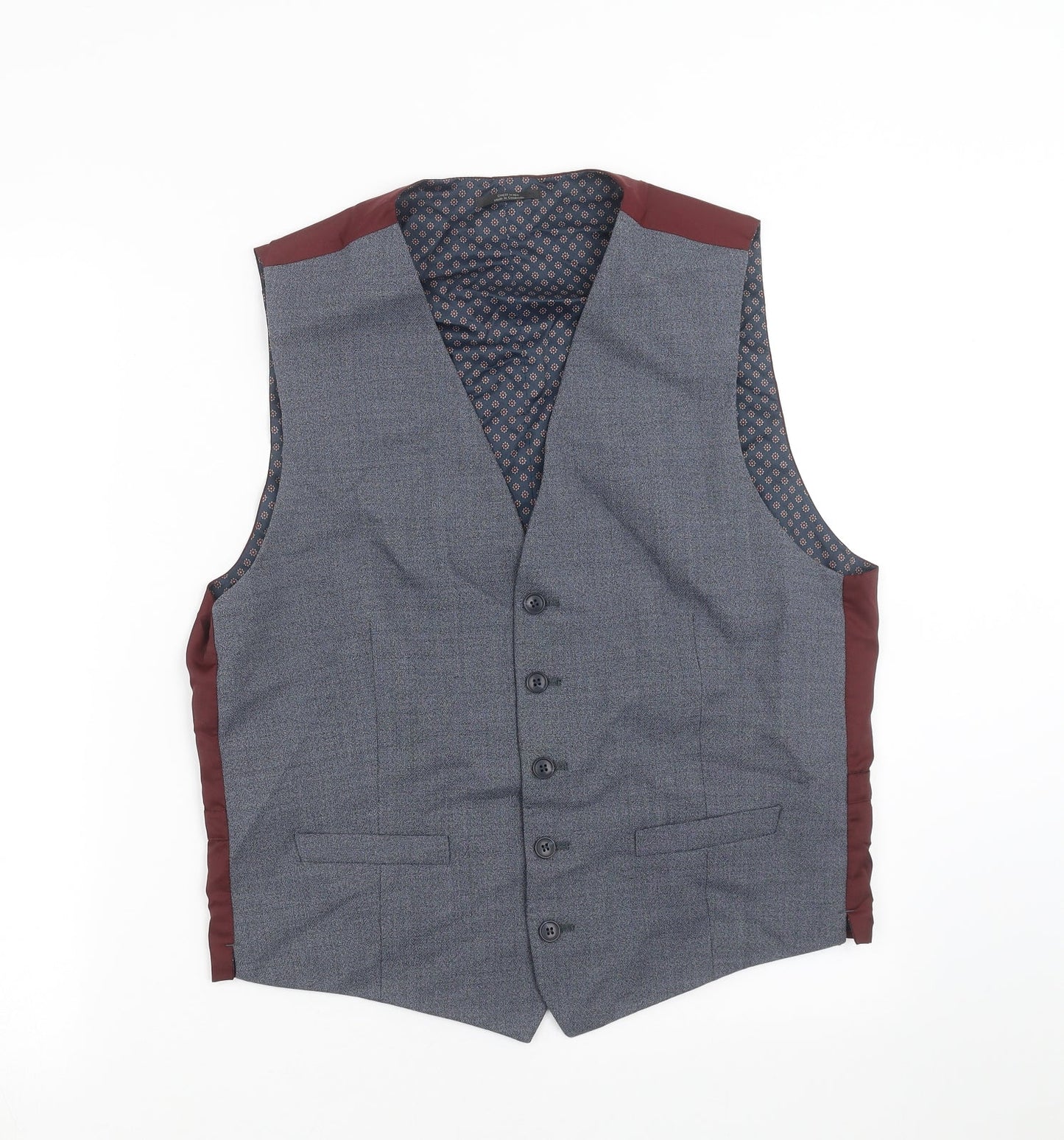 Marks and Spencer Mens Blue   Jacket Suit Waistcoat Size M