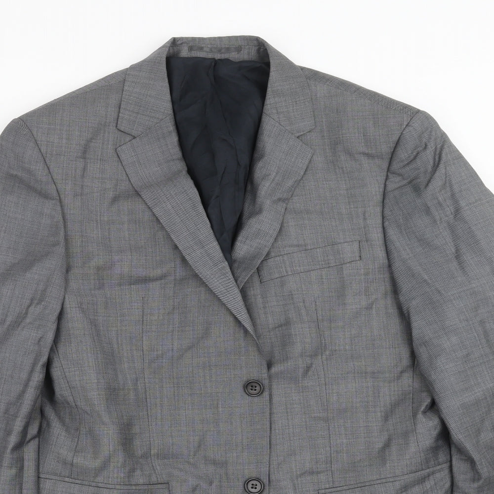 Preworn Mens Grey   Jacket Suit Jacket Size 40
