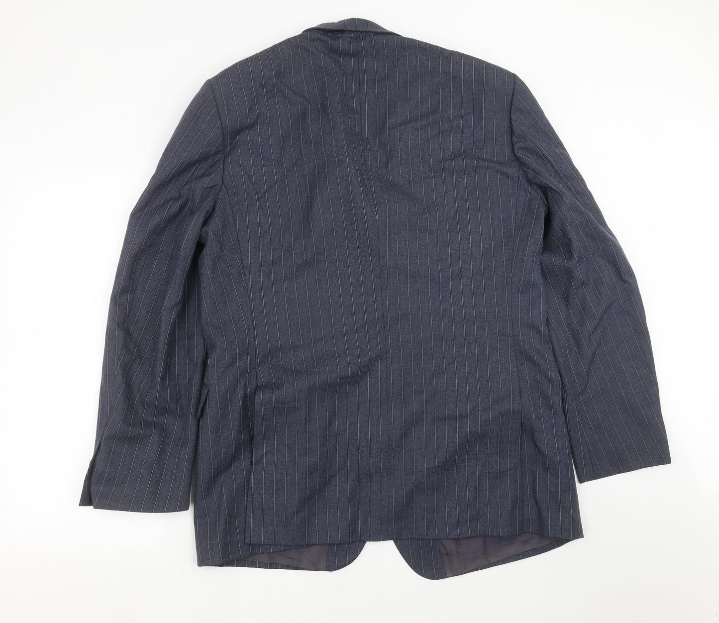 Odermark Mens Blue Striped  Jacket Suit Jacket Size 44