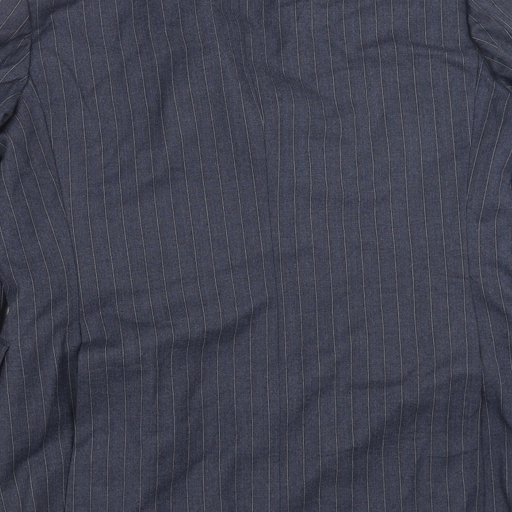 Odermark Mens Blue Striped  Jacket Suit Jacket Size 44