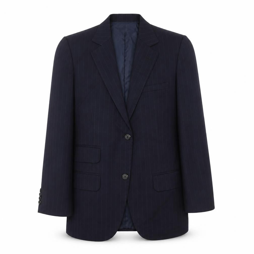 van hieu Mens Blue Striped  Jacket Suit Jacket Size 40