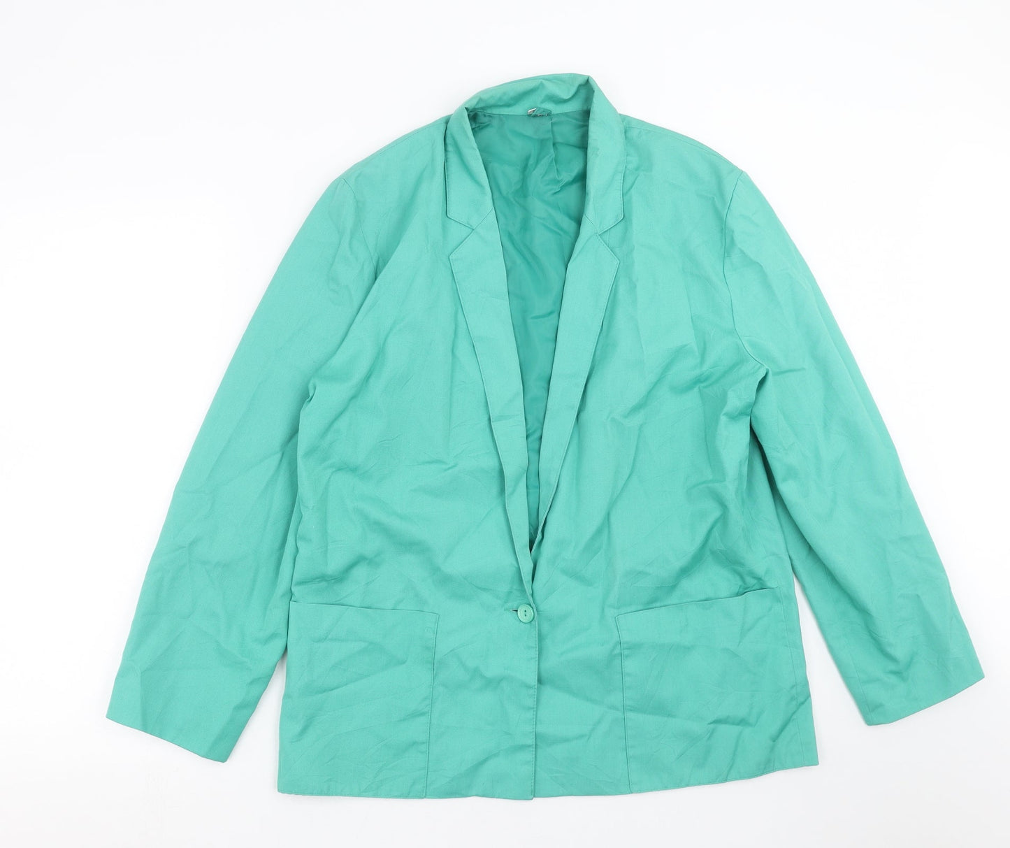 Preworn Womens Green   Jacket Suit Jacket Size 14