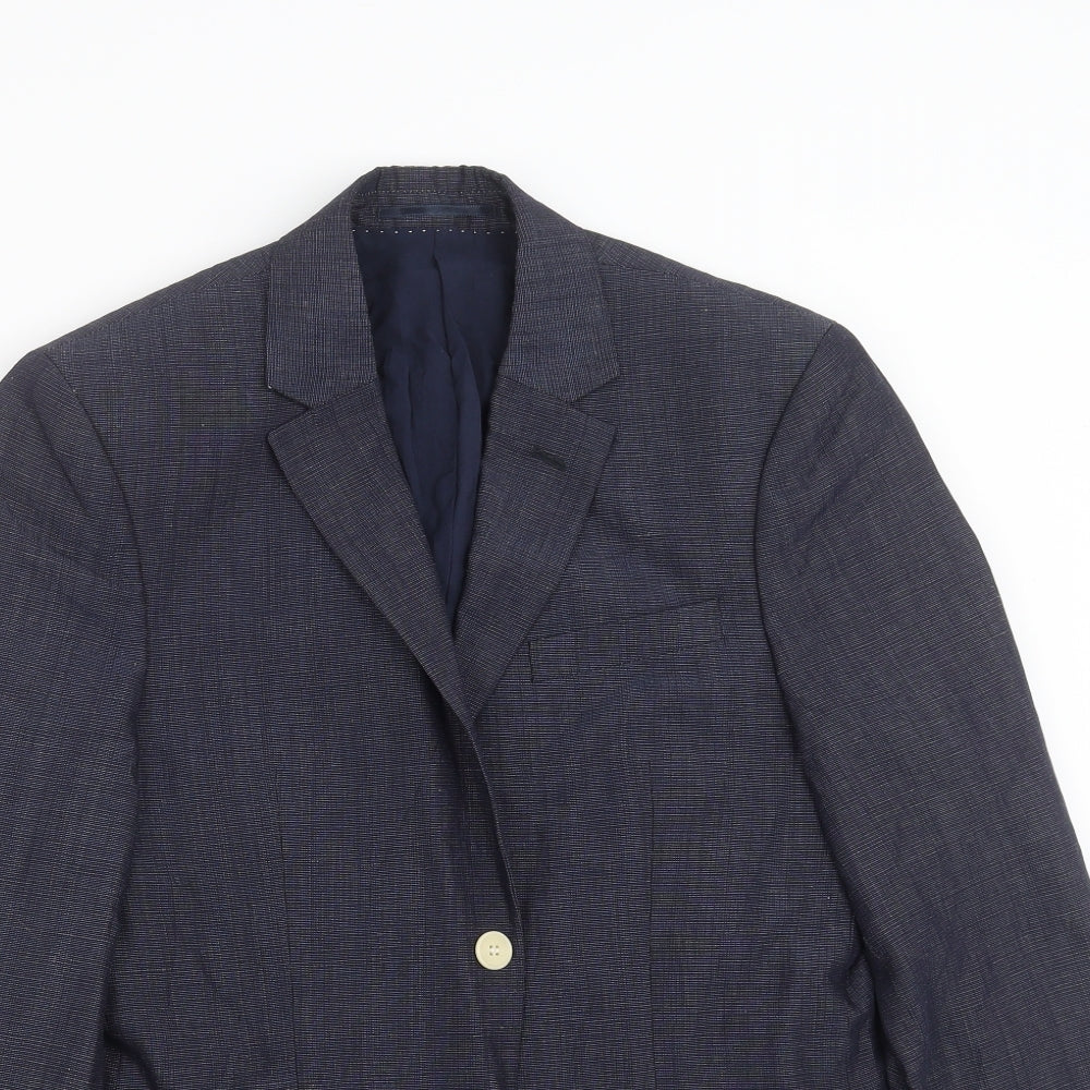 H&M Mens Blue   Jacket Suit Jacket Size 36