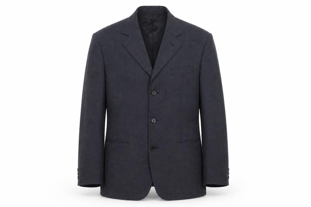 Marks and Spencer Mens Blue Check  Jacket Suit Jacket Size 40