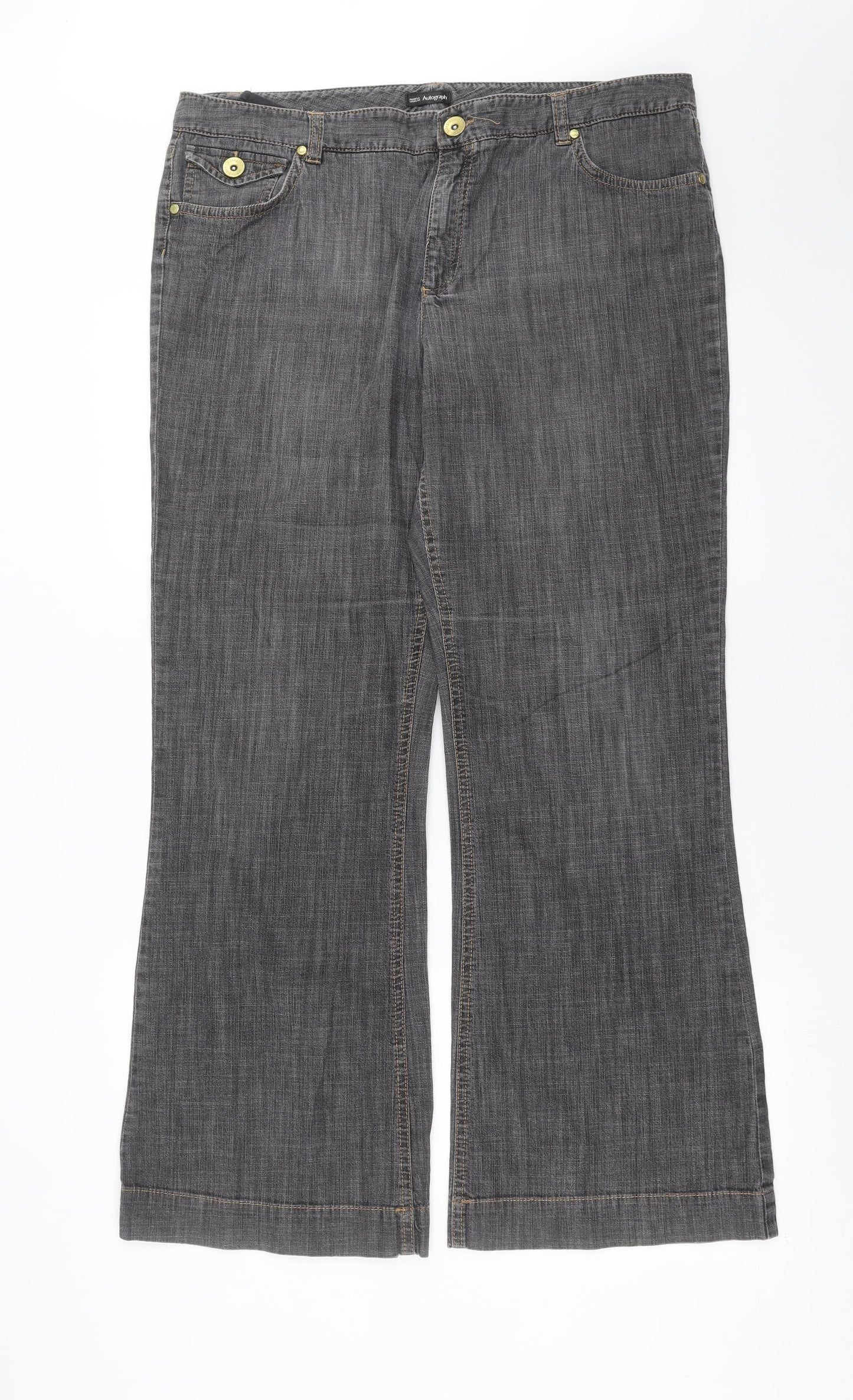 Marks and Spencer Womens Grey  Denim Bootcut Jeans Size 38 in L30 in