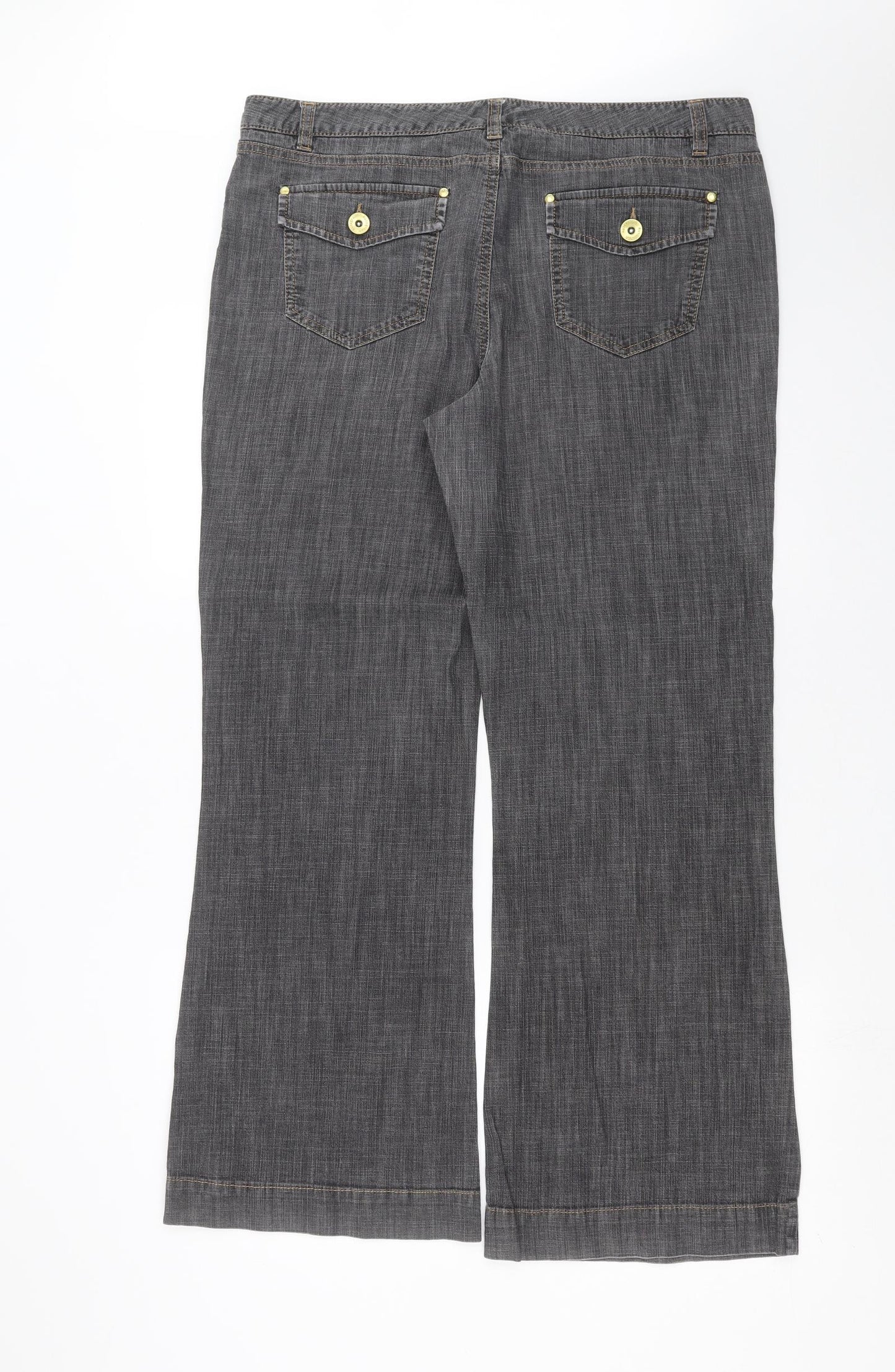 Marks and Spencer Womens Grey  Denim Bootcut Jeans Size 38 in L30 in