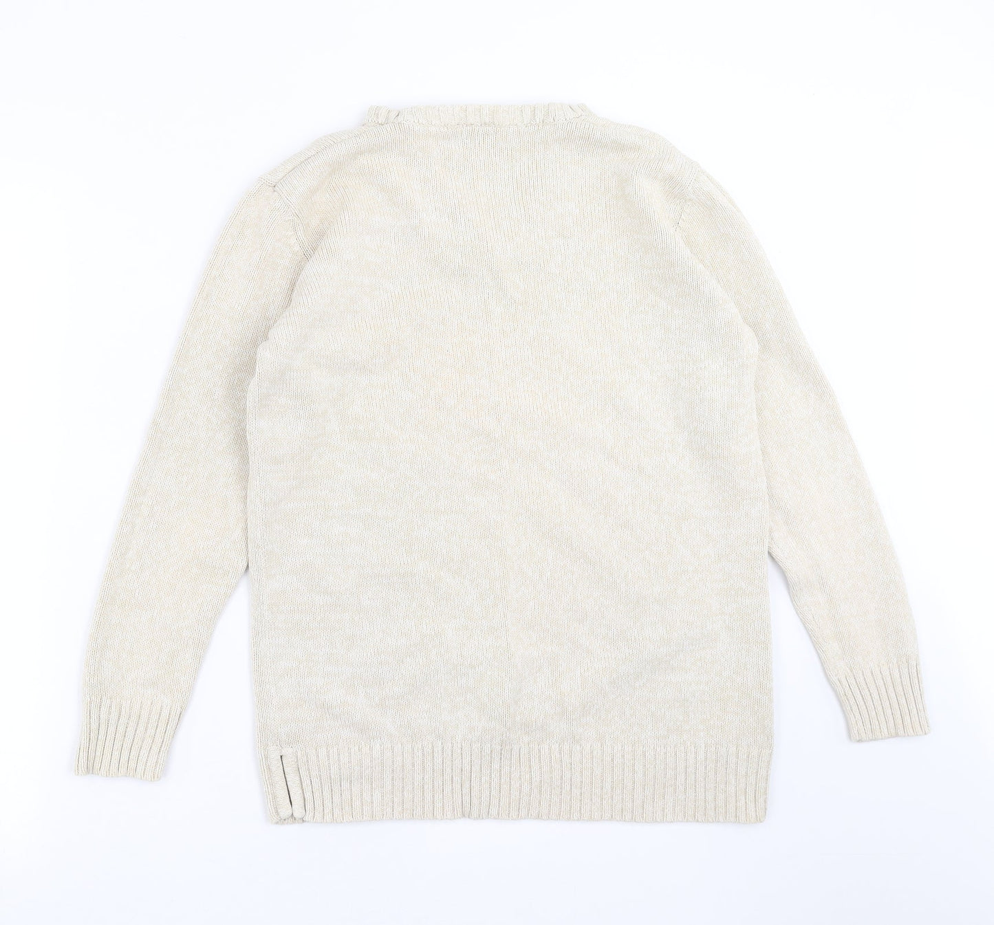Joie De Vivre Womens Beige  Knit Pullover Jumper Size S