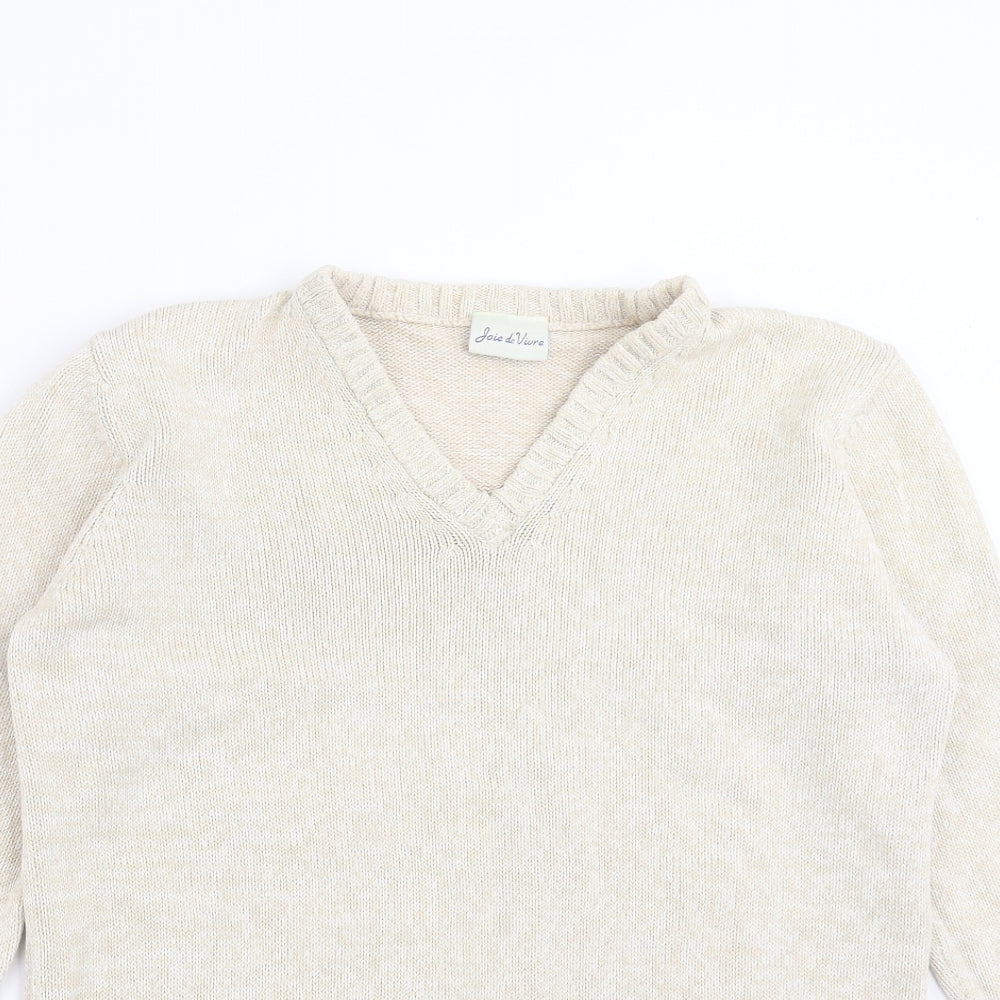 Joie De Vivre Womens Beige  Knit Pullover Jumper Size S