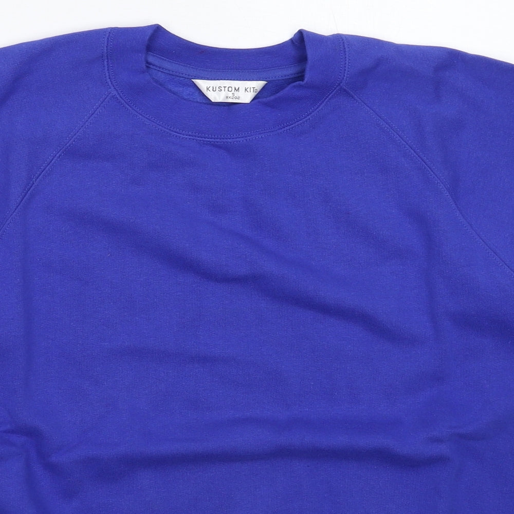 Kustom Kit Mens Blue   Pullover Sweatshirt Size S