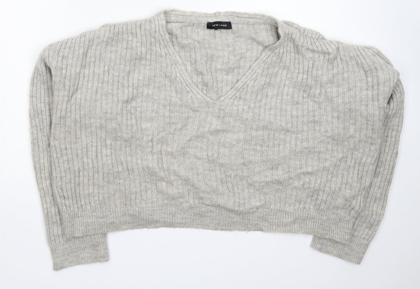 New Look Womens Grey  Knit Pullover Jumper Size M  - Oversized